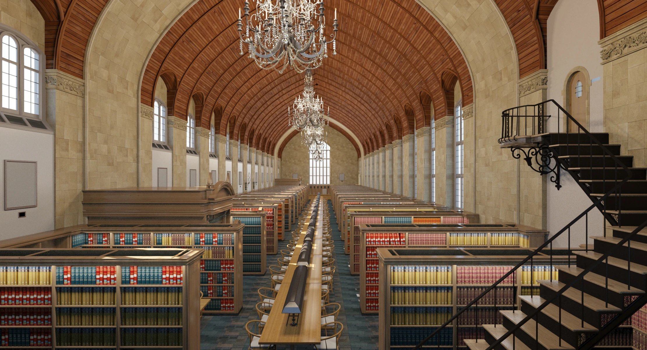Cornell Law School Library 3D Model_01