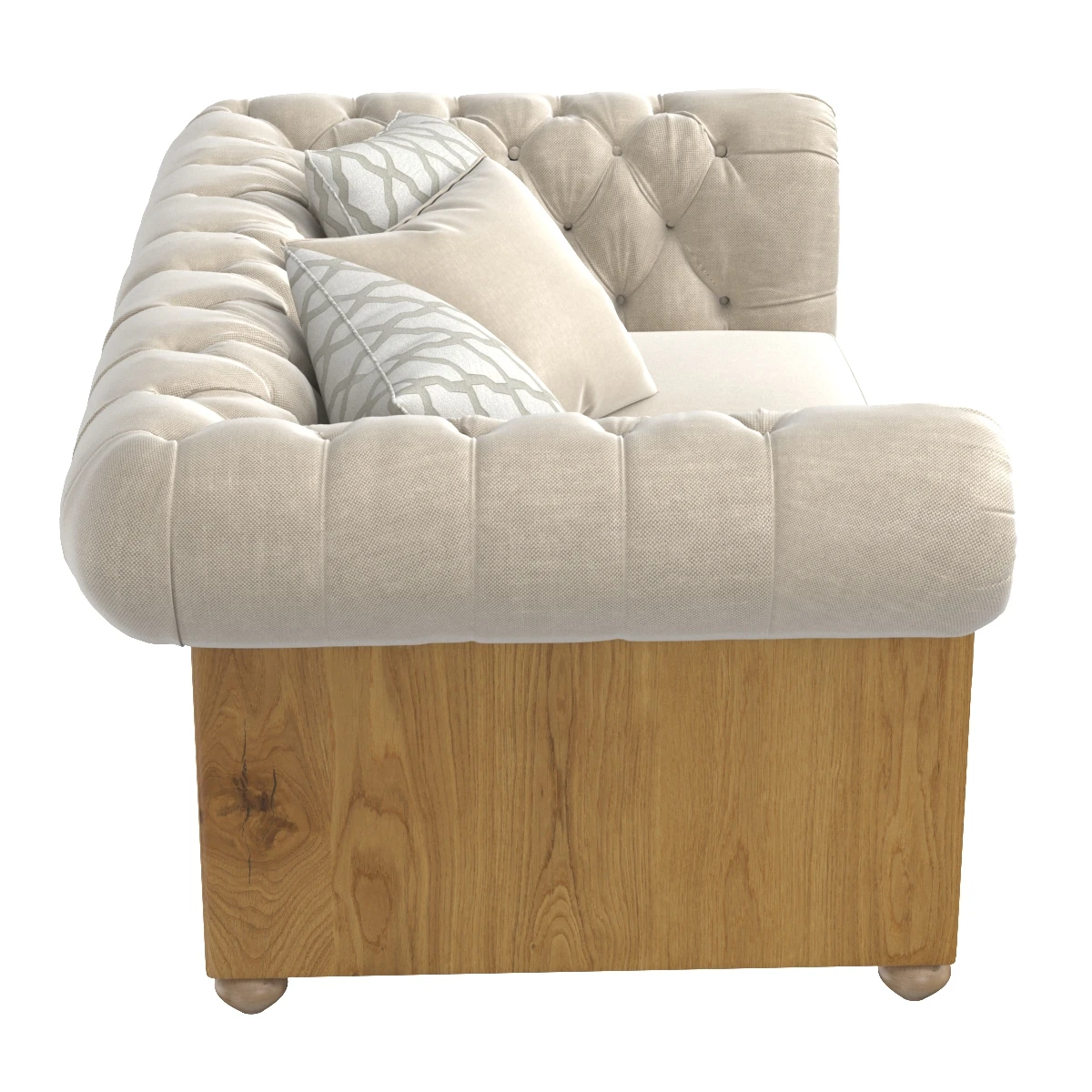 Chalet Cozy Interior Wooden Sofa 3D Model_04