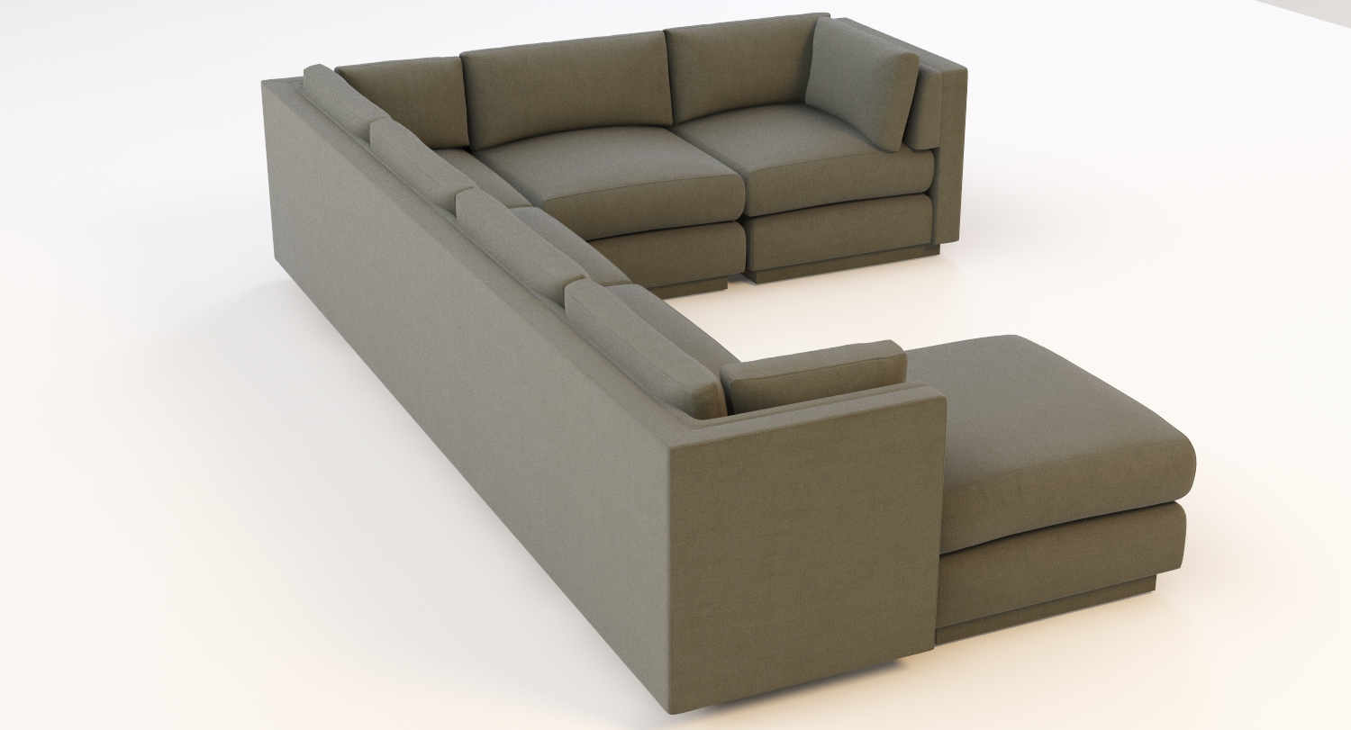 Baker top sectional sofa 3D Model_06