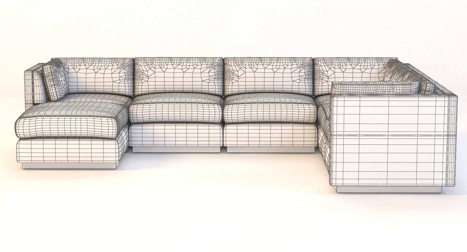 Baker top sectional sofa 3D Model_09