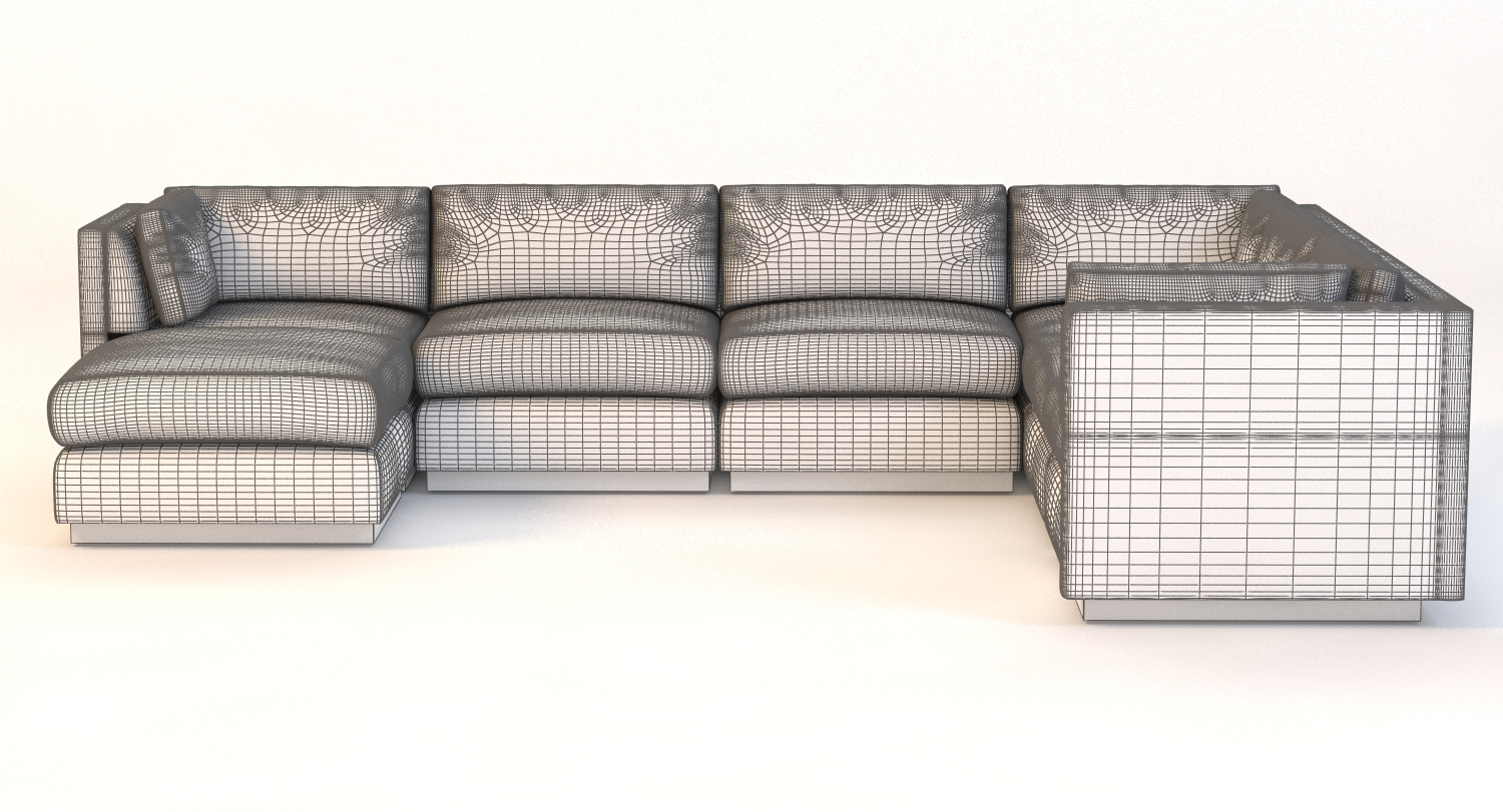 Baker top sectional sofa 3D Model_010