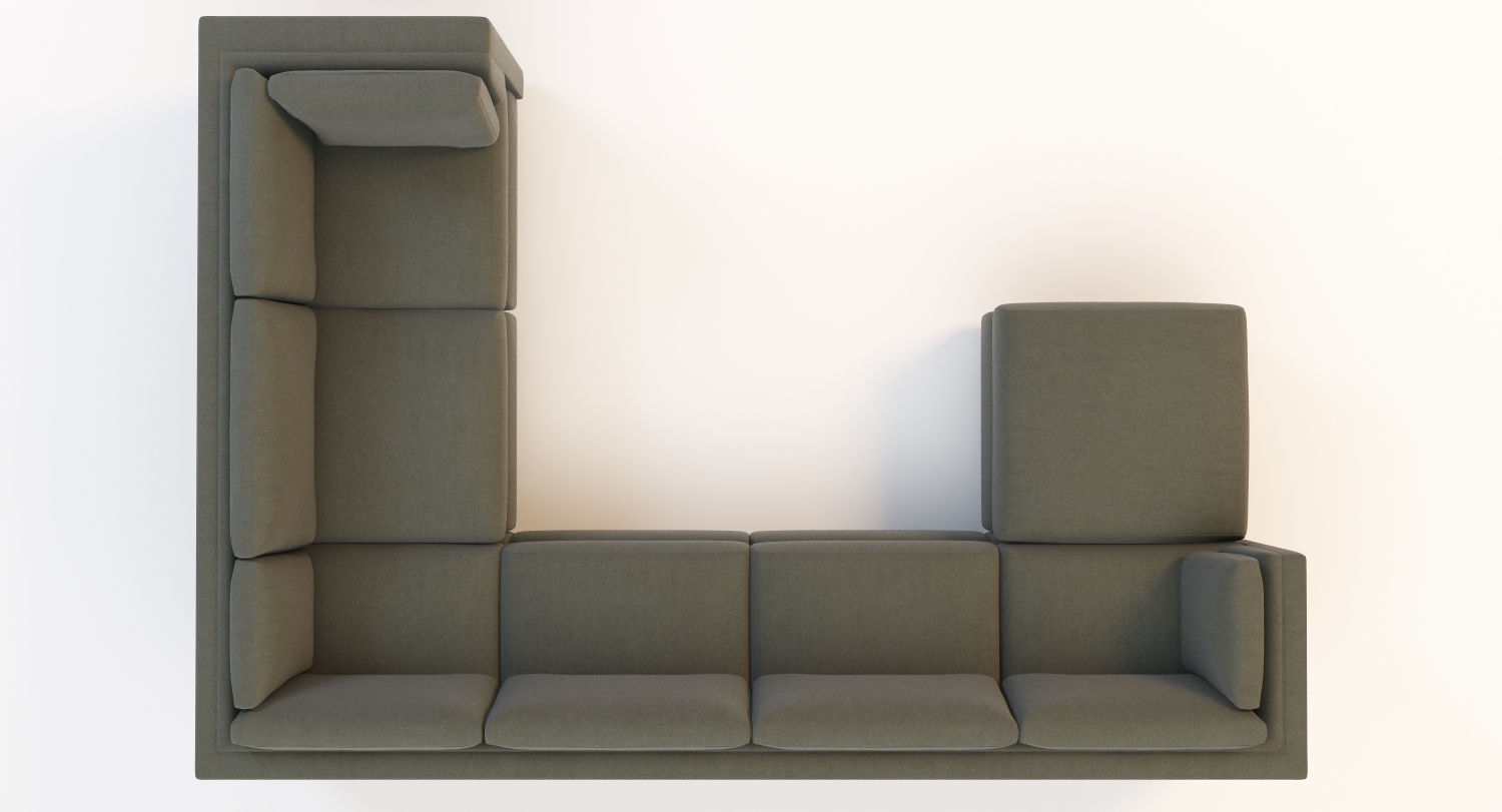 Baker top sectional sofa 3D Model_07