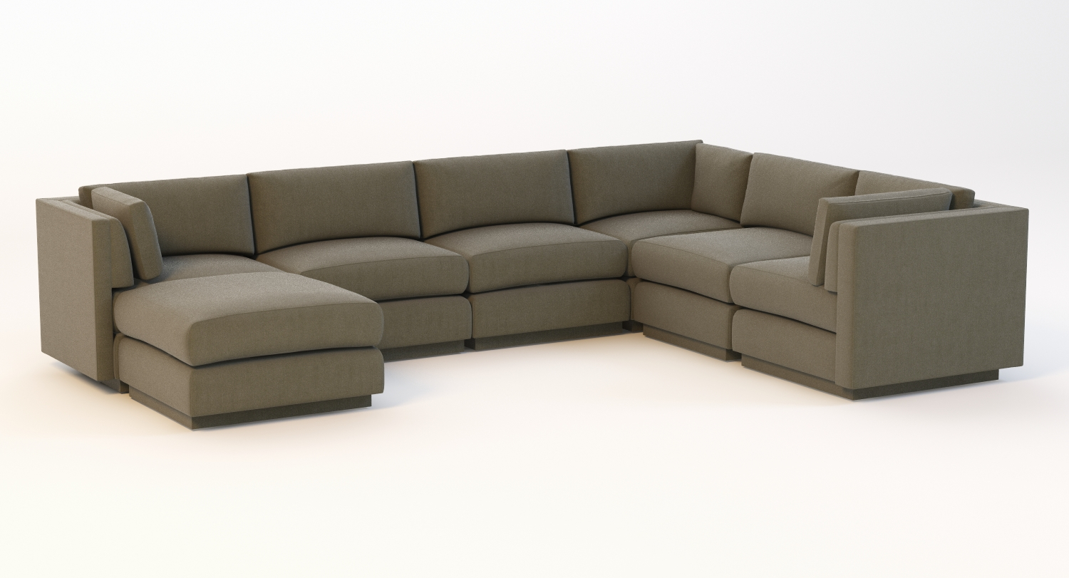Baker top sectional sofa 3D Model_08