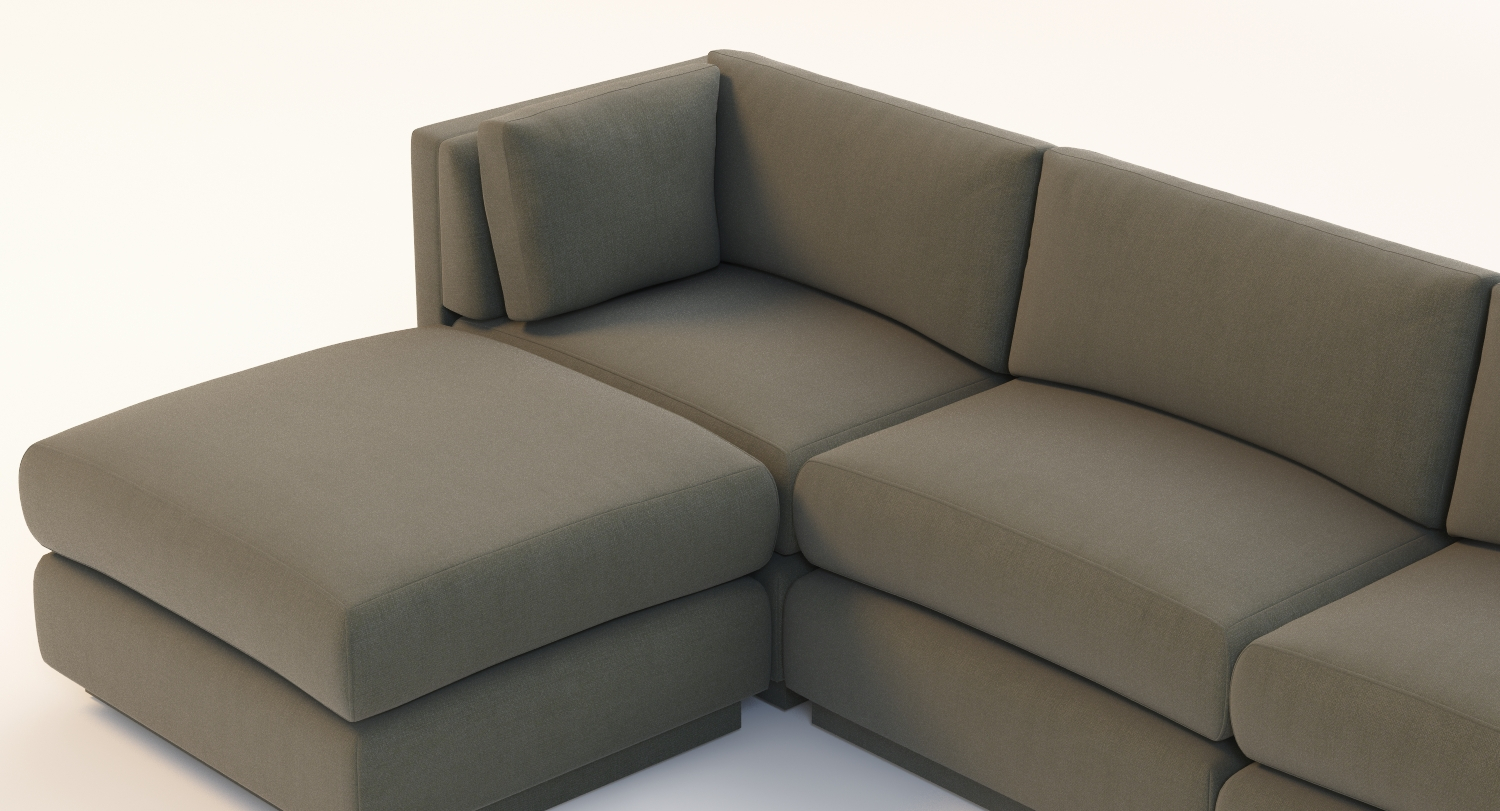 Baker top sectional sofa 3D Model_04