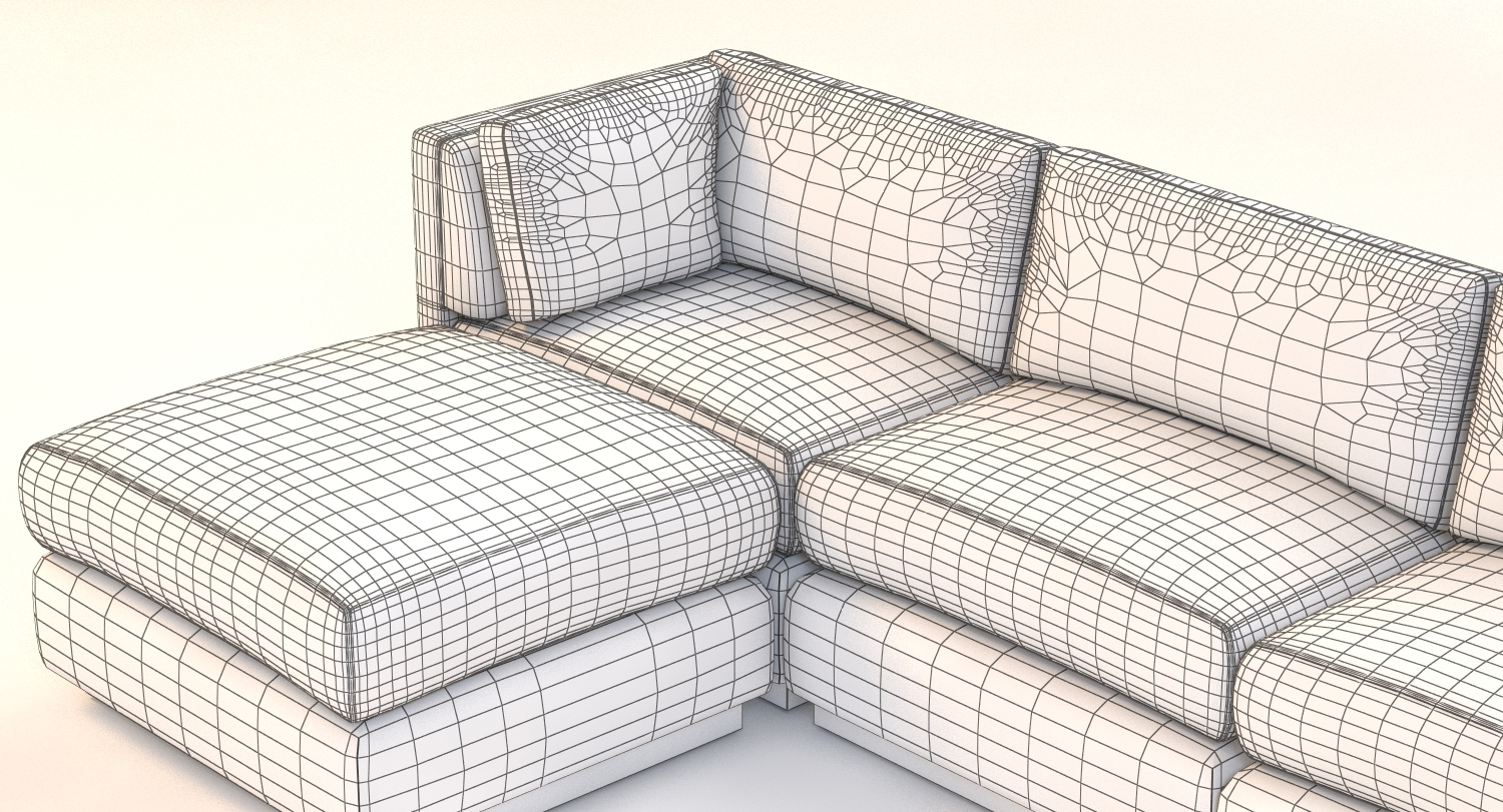 Baker top sectional sofa 3D Model_011