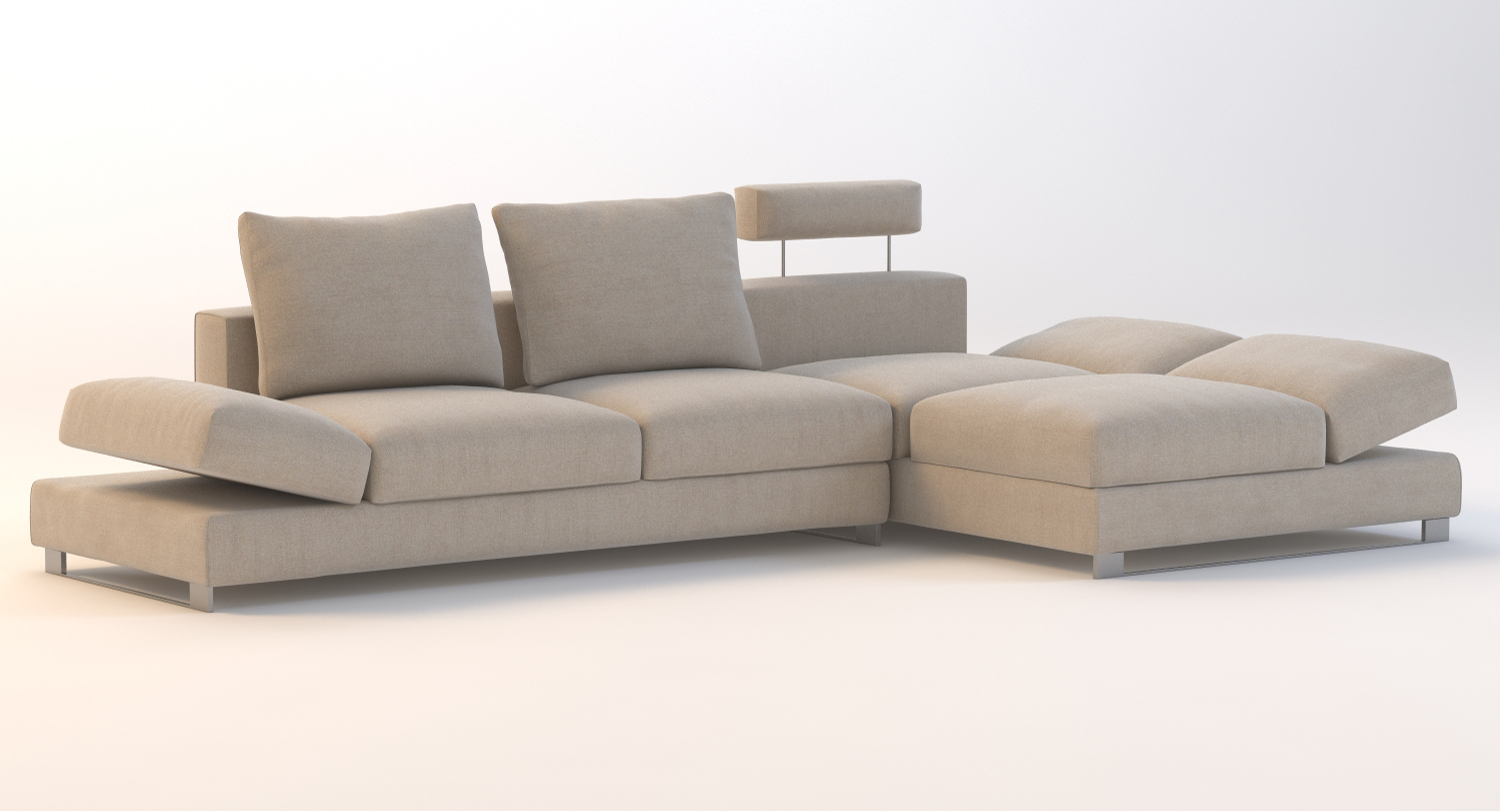 Divani Casa Vasto Modern Fabric Sectional Sofa 3D Model_01