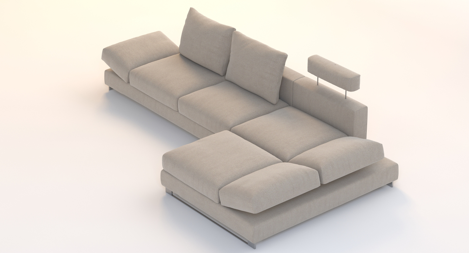 Divani Casa Vasto Modern Fabric Sectional Sofa 3D Model_05