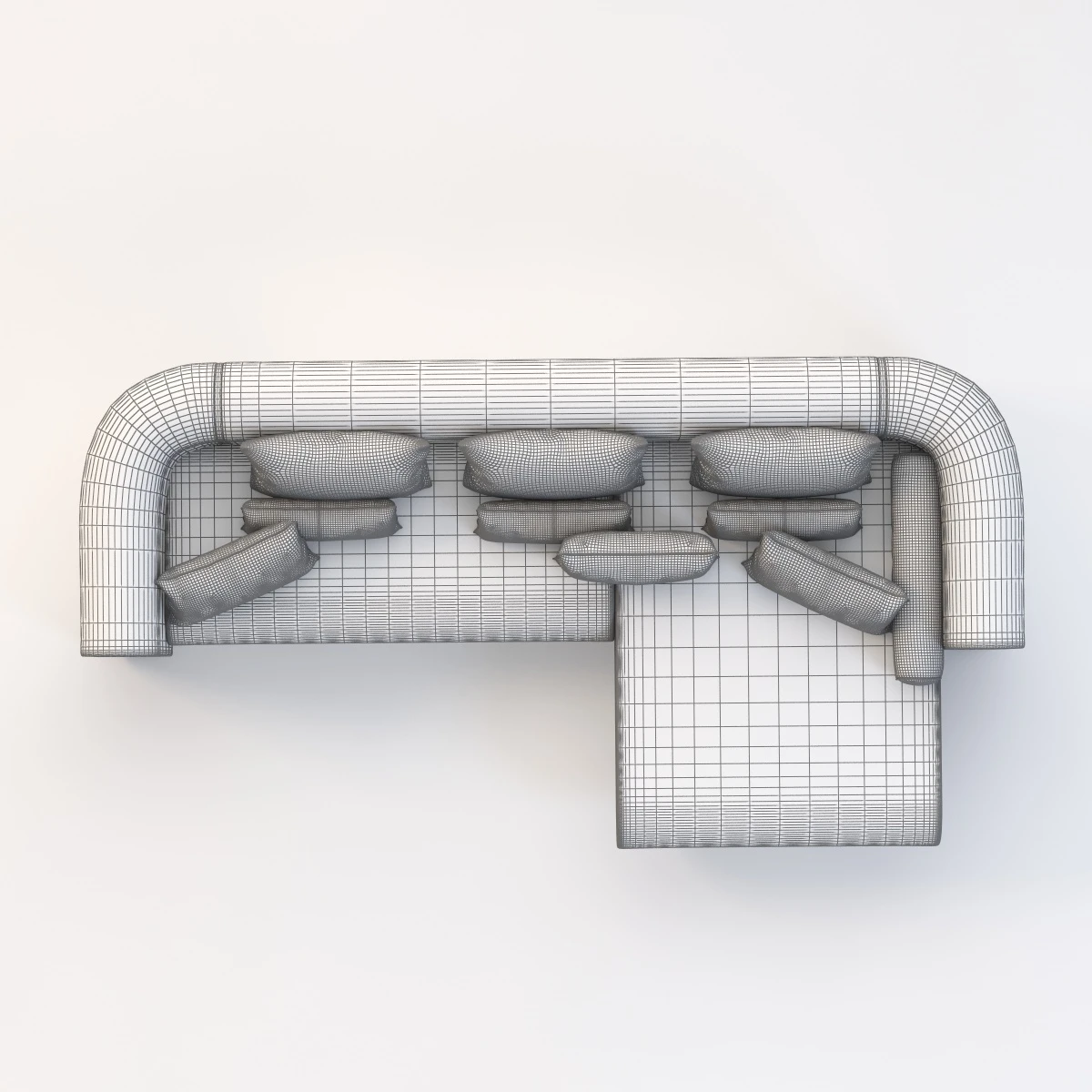 Union Corner Unit Sectional Sofa 3D Model_011