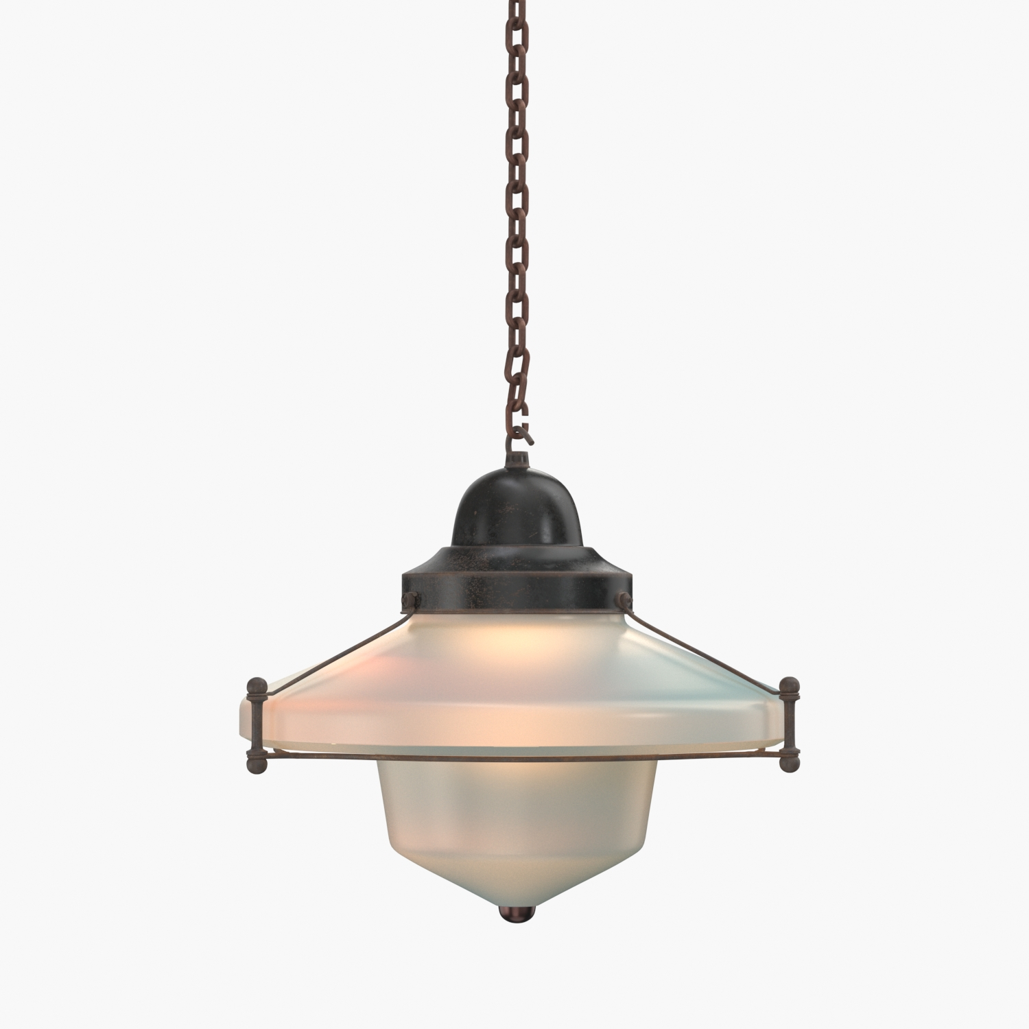 Opaline Clear Glass Pendant l4314 by Obsolete 3D Model_03