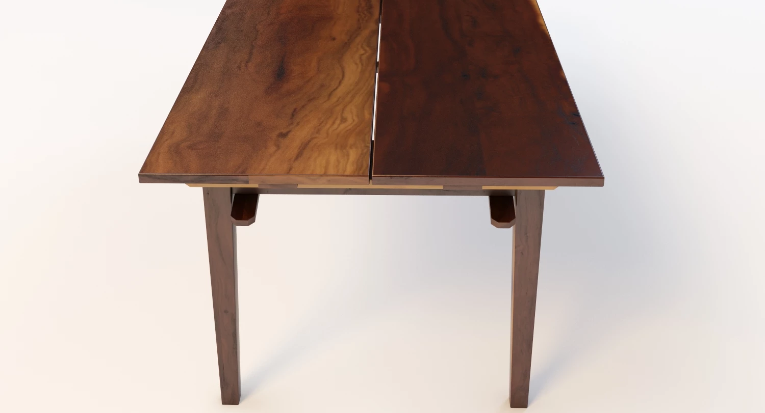 19th Century Two Board Pine Table 3D Model_05