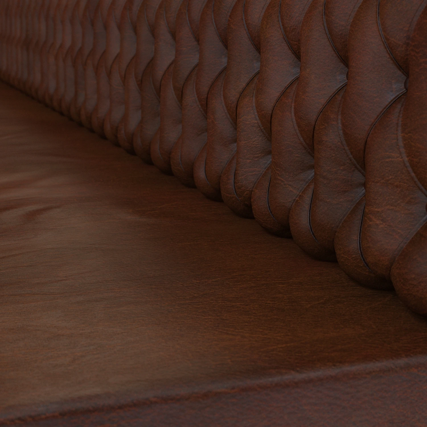 27 Feet Long Tufted Banquette 3D Model_05