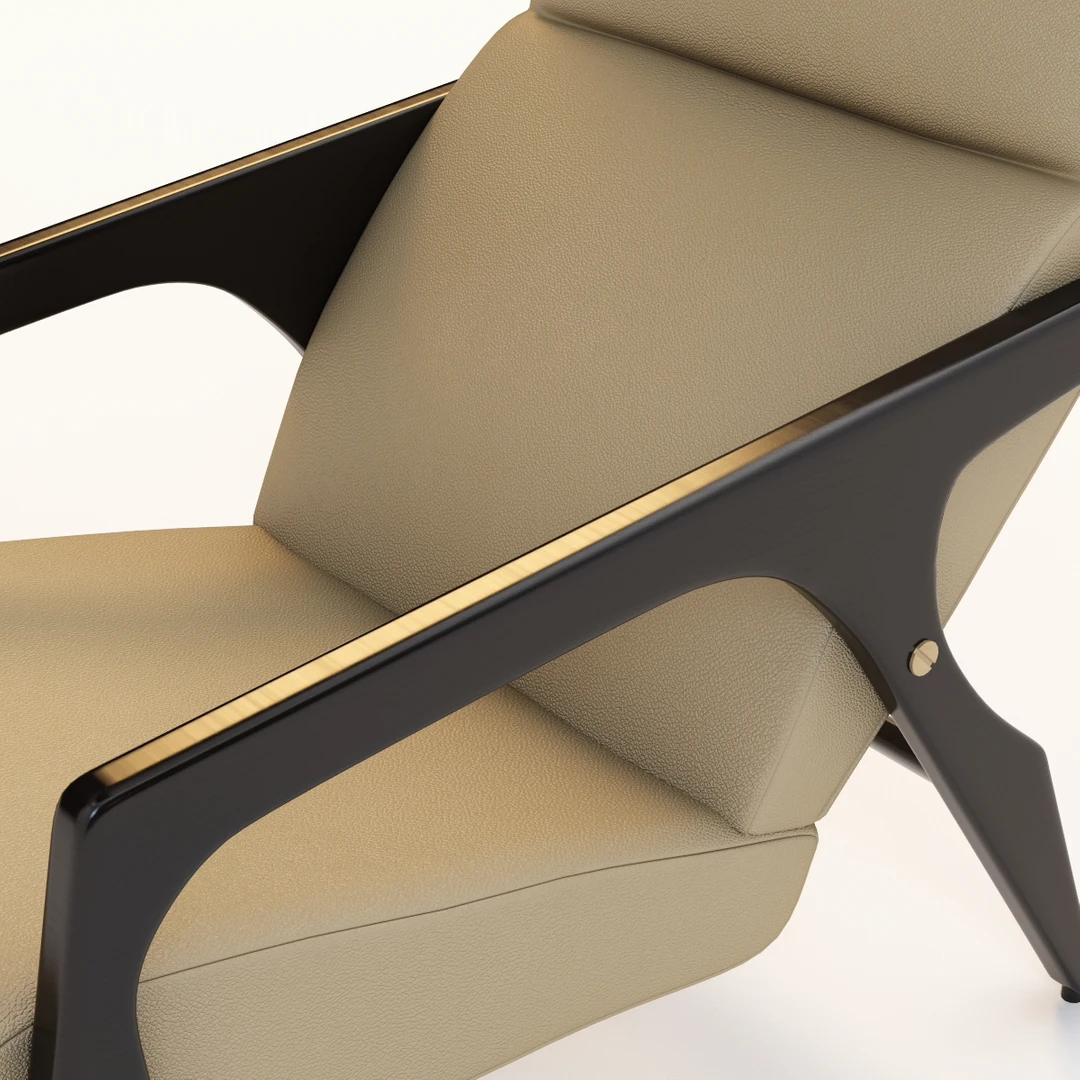 1964 Armchair Gio Ponti 3D Model_05