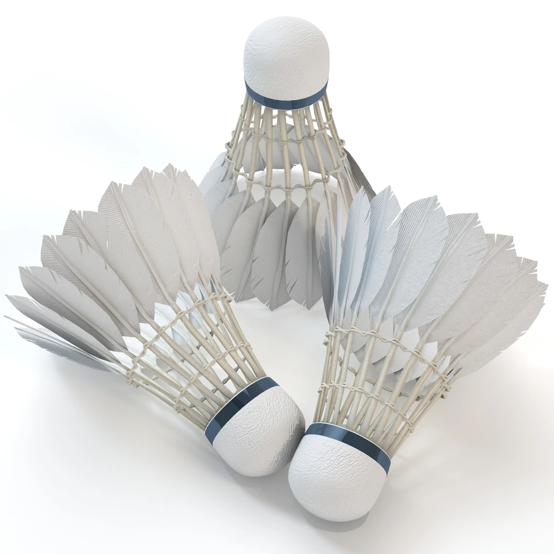 Badminton Shuttlecock 3D Model_01