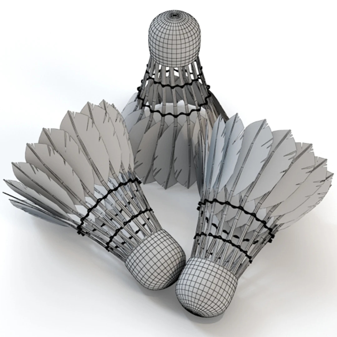 Badminton Shuttlecock 3D Model_08