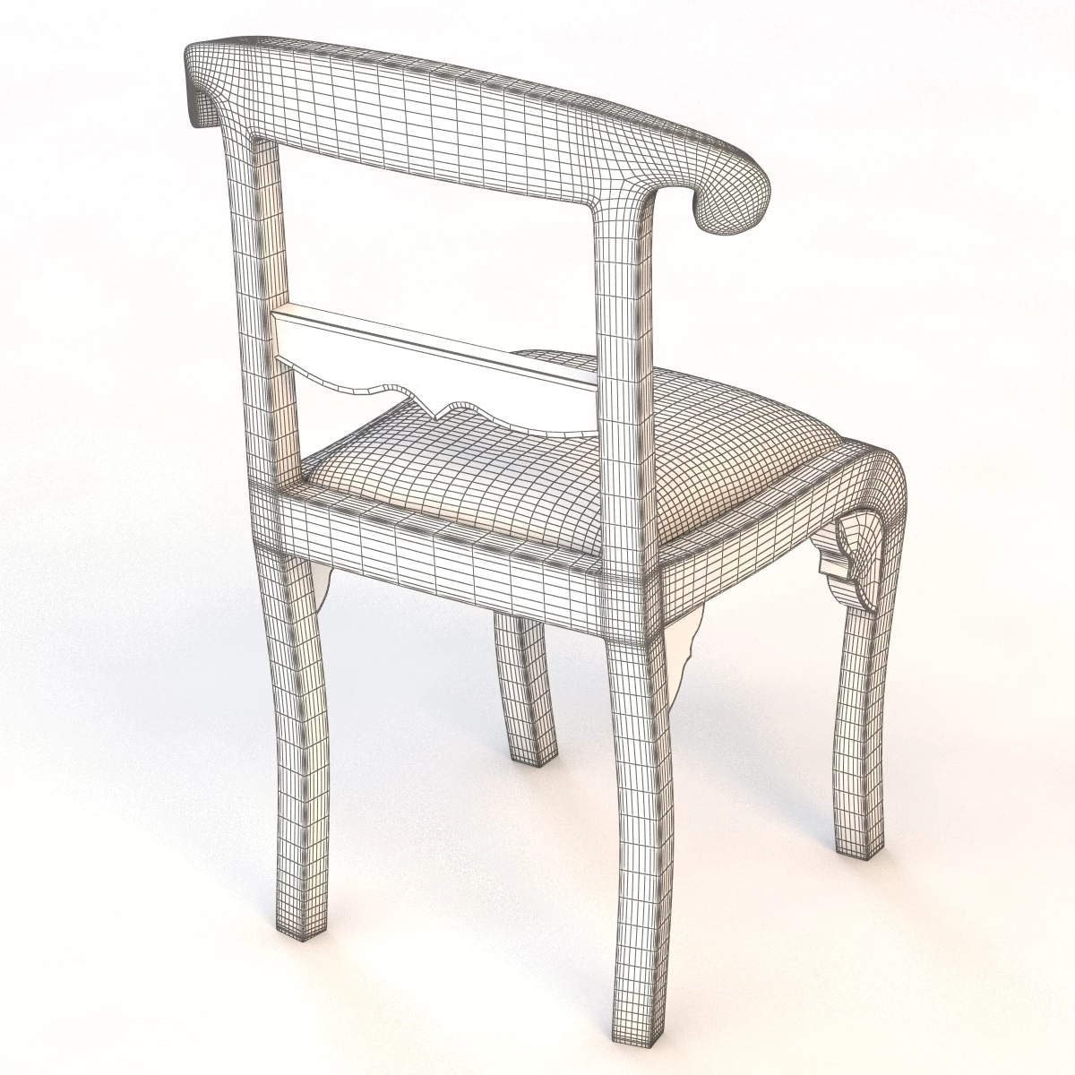 Bone Inlay Chair 3D Model_010