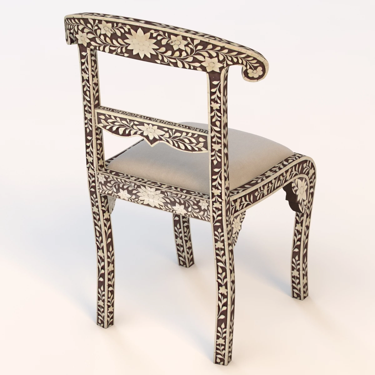 Bone Inlay Chair 3D Model_04