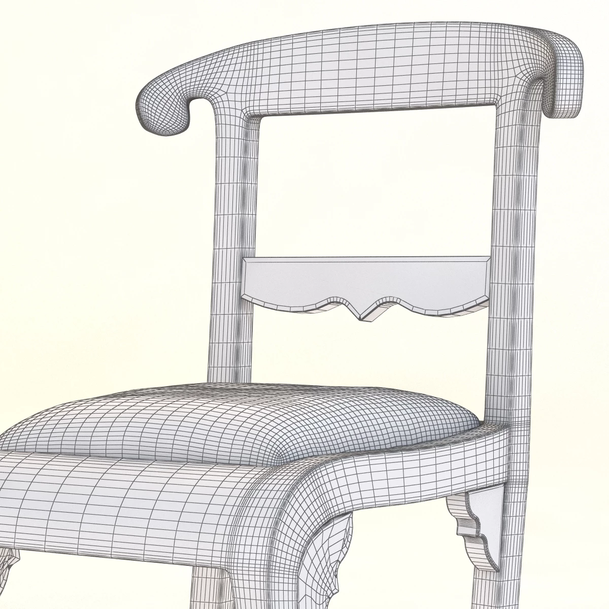 Bone Inlay Chair 3D Model_011