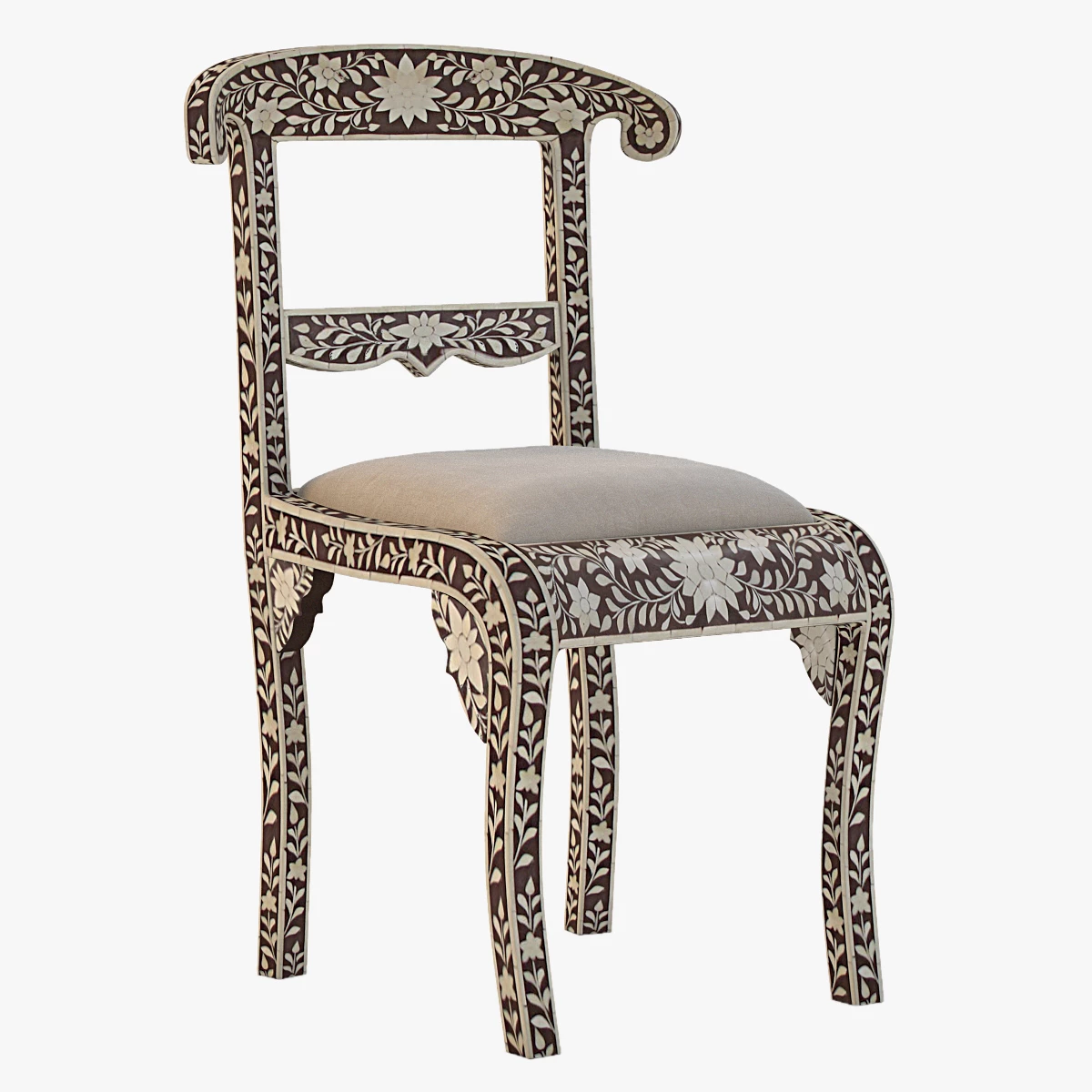 Bone Inlay Chair 3D Model_01