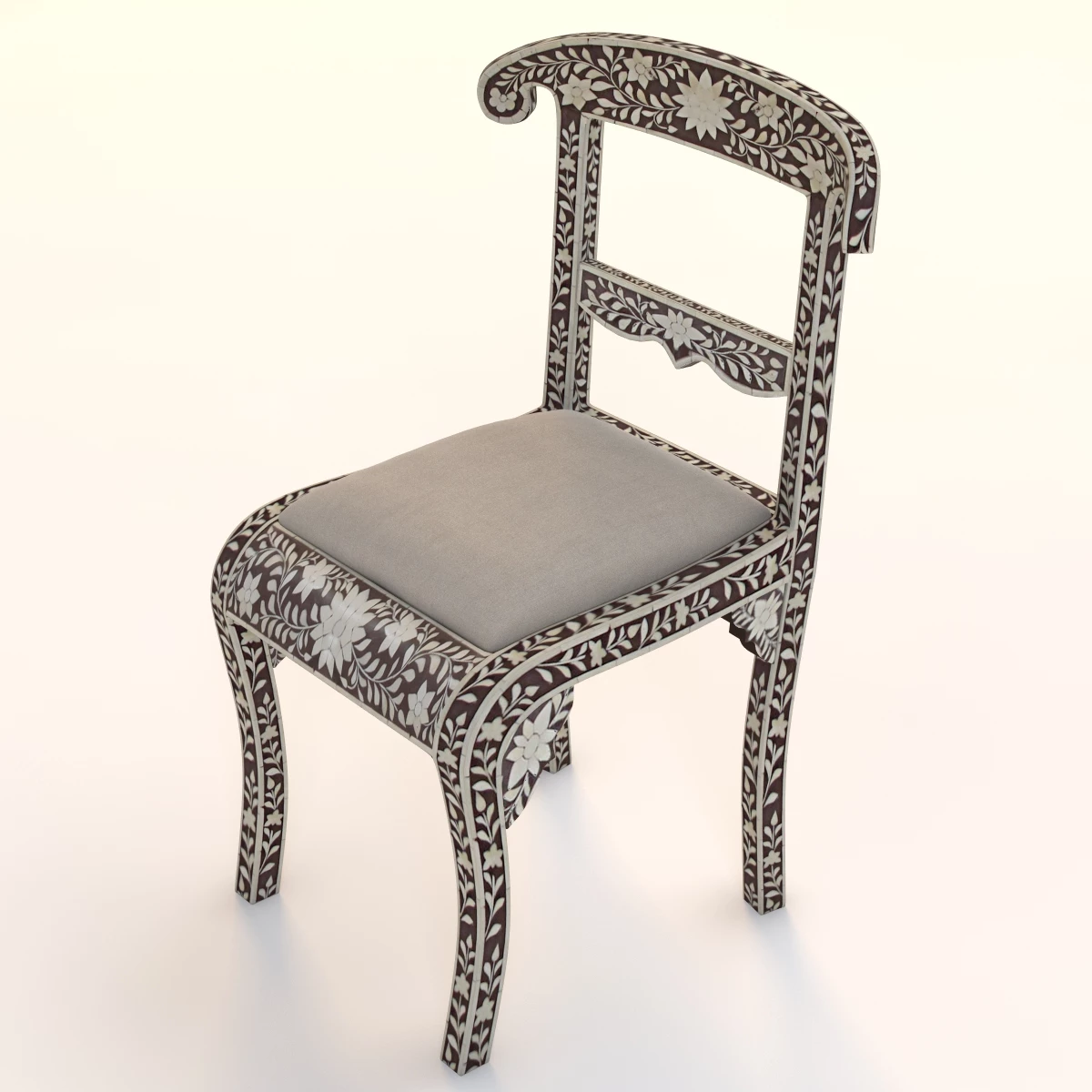 Bone Inlay Chair 3D Model_05