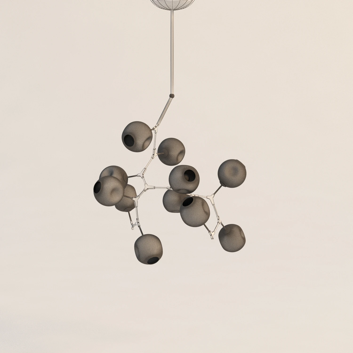Branching Bubble Globe Pendant 3D Model_06