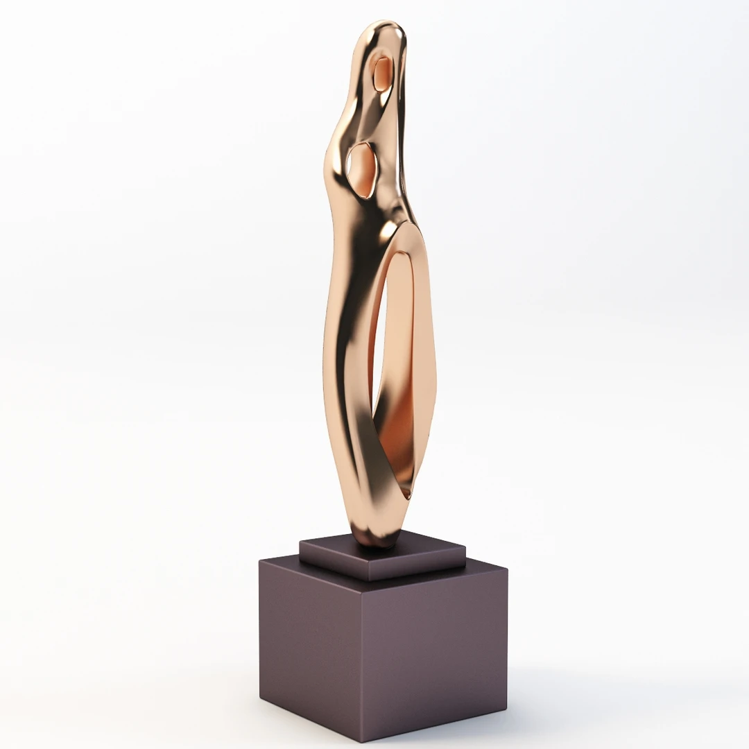 Bronze Sculpture 3 3D Model_01