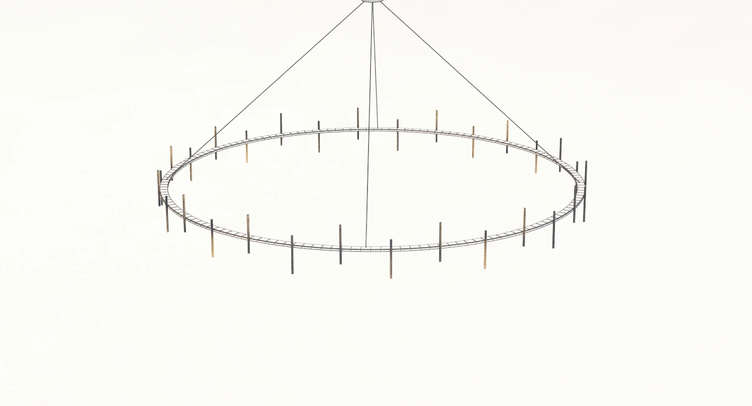 Circled Ceiling Pendant Light Lamp 3D Model_06