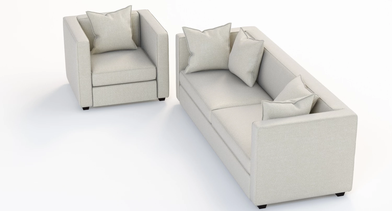 Club Cement Chair and Sofa 3D Model_08