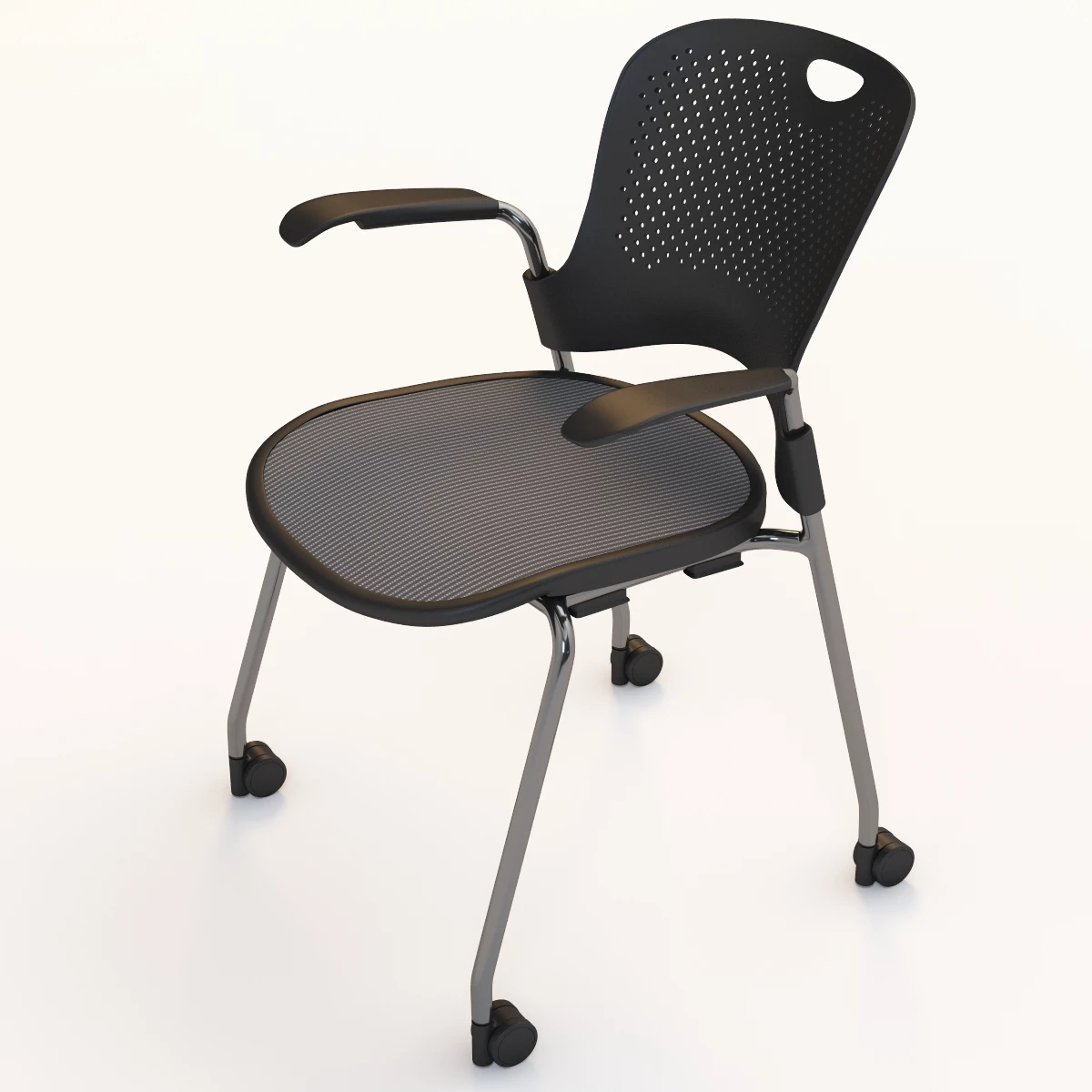 Detailed Herman Miller Caper Stacking Chair 3D Model_06