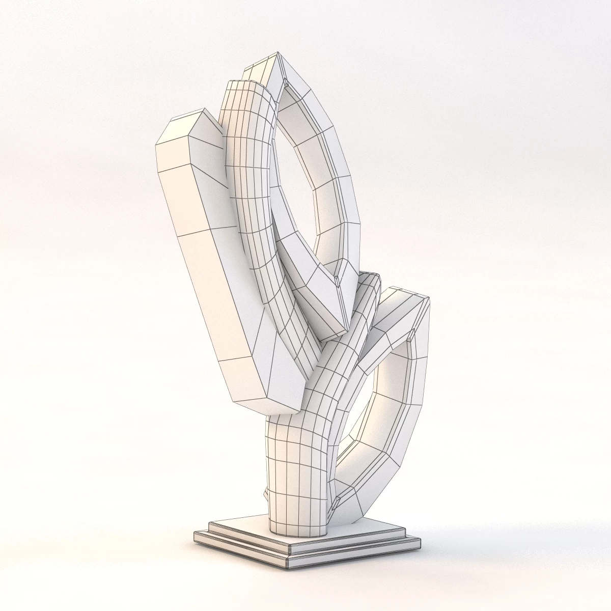 Dot Art Abstract Sculpture 3D Model_09