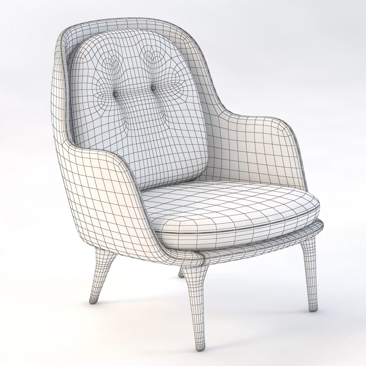 Fri Chair By Fritz Hansen 3D Model_09