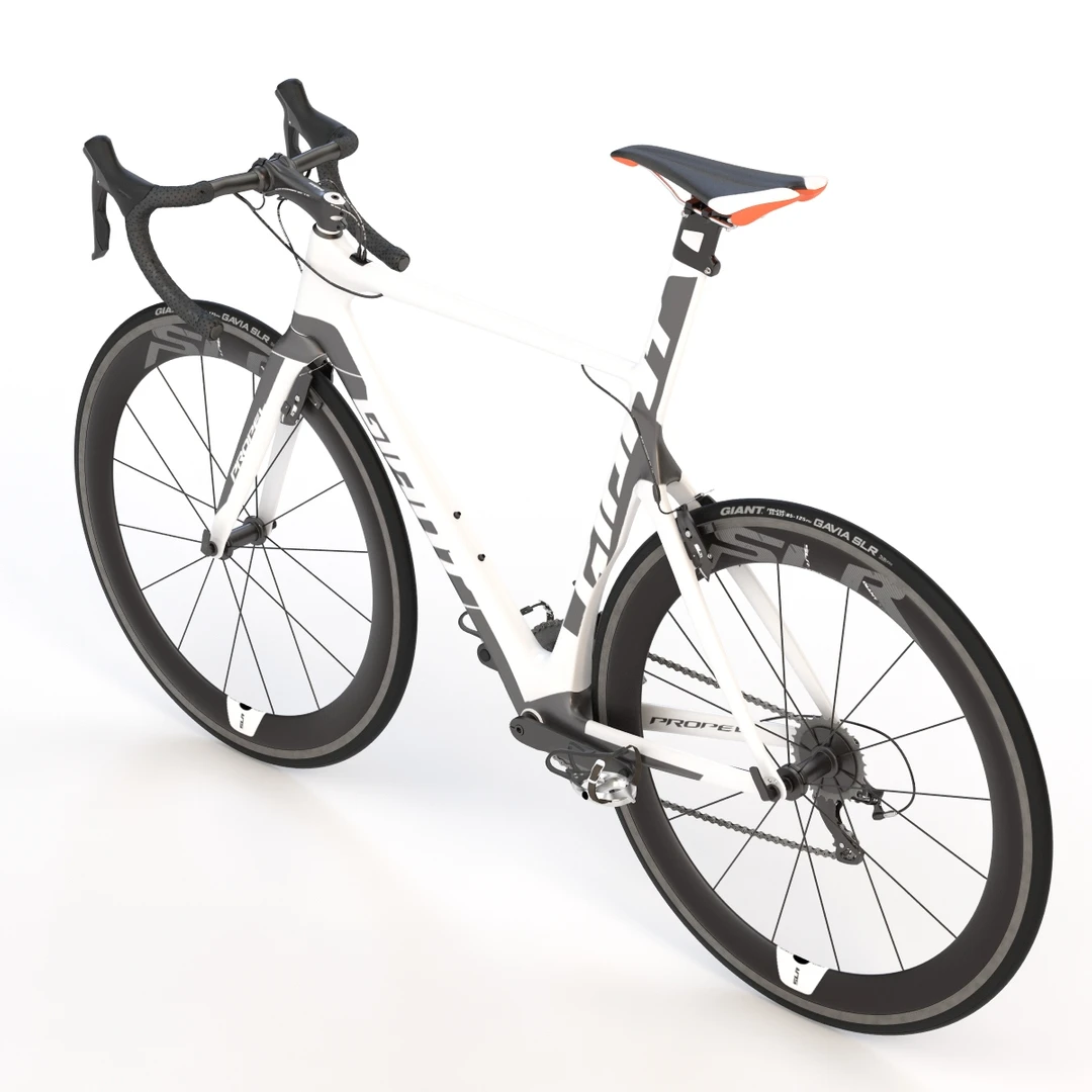 Giant Propel Advanced SL-2 White Ash Lightweight Sprinter Bicycle 3D Model_03