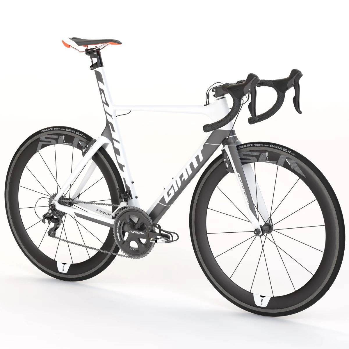 Giant Propel Advanced SL-2 White Ash Lightweight Sprinter Bicycle 3D Model_01