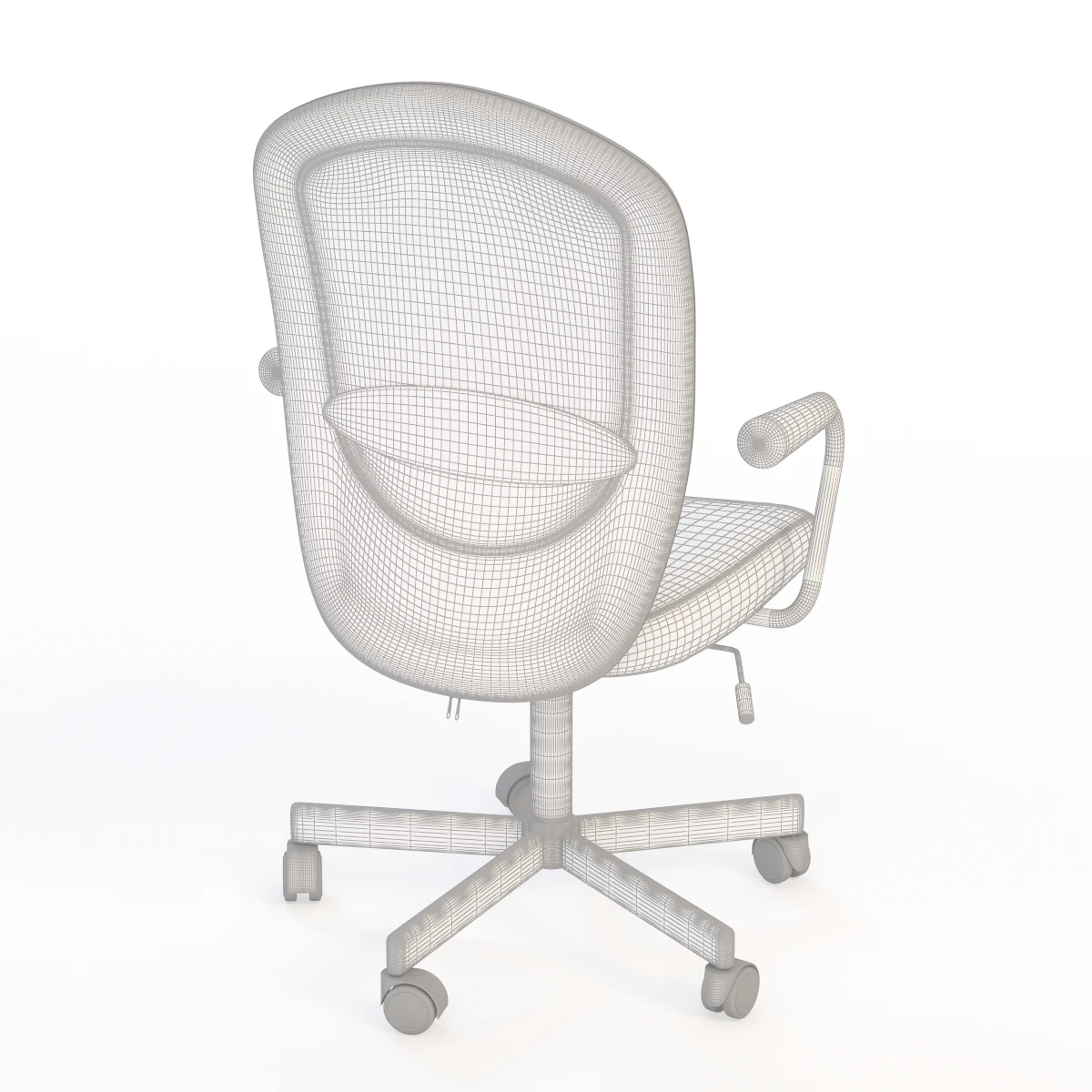 Ikea Flintan Nominell Swivel Chair With Armrests 3D Model_011