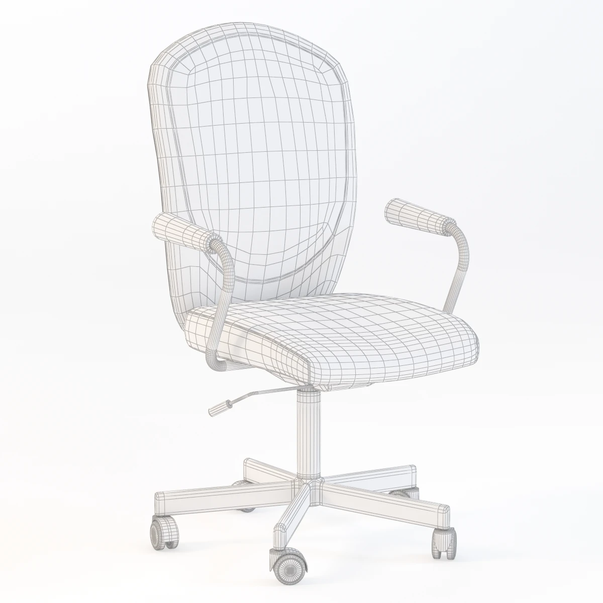 Ikea Flintan Nominell Swivel Chair With Armrests 3D Model_010