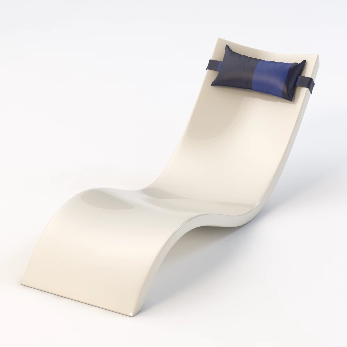 Ledge Lounger Pool Chaise 3D Model_01