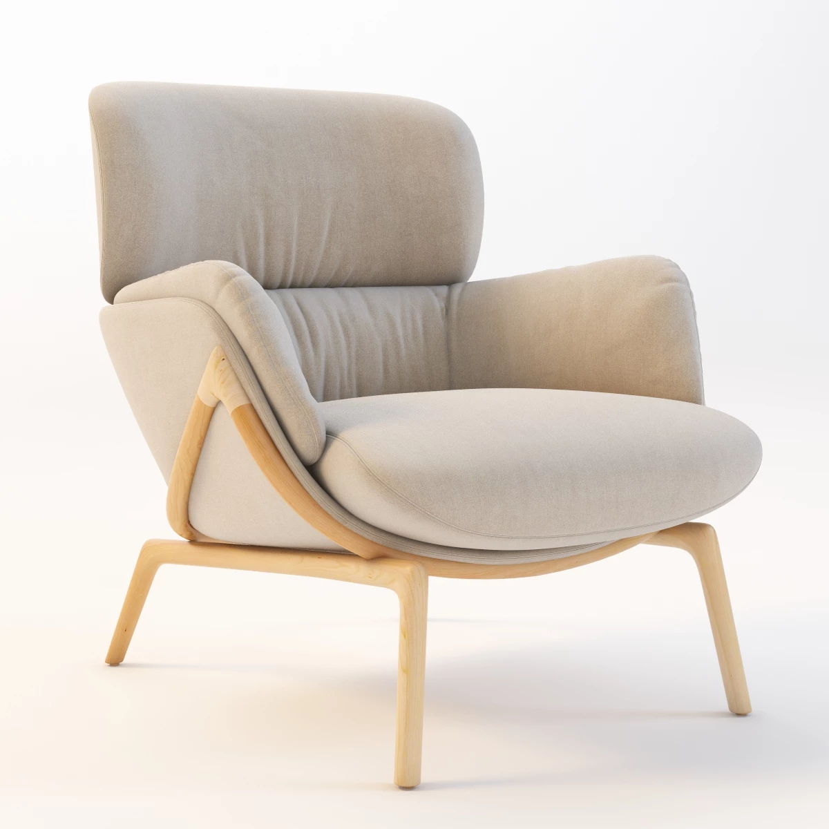 Luca Nichetto 101 Elysia Lounge Chair 3D Model_01