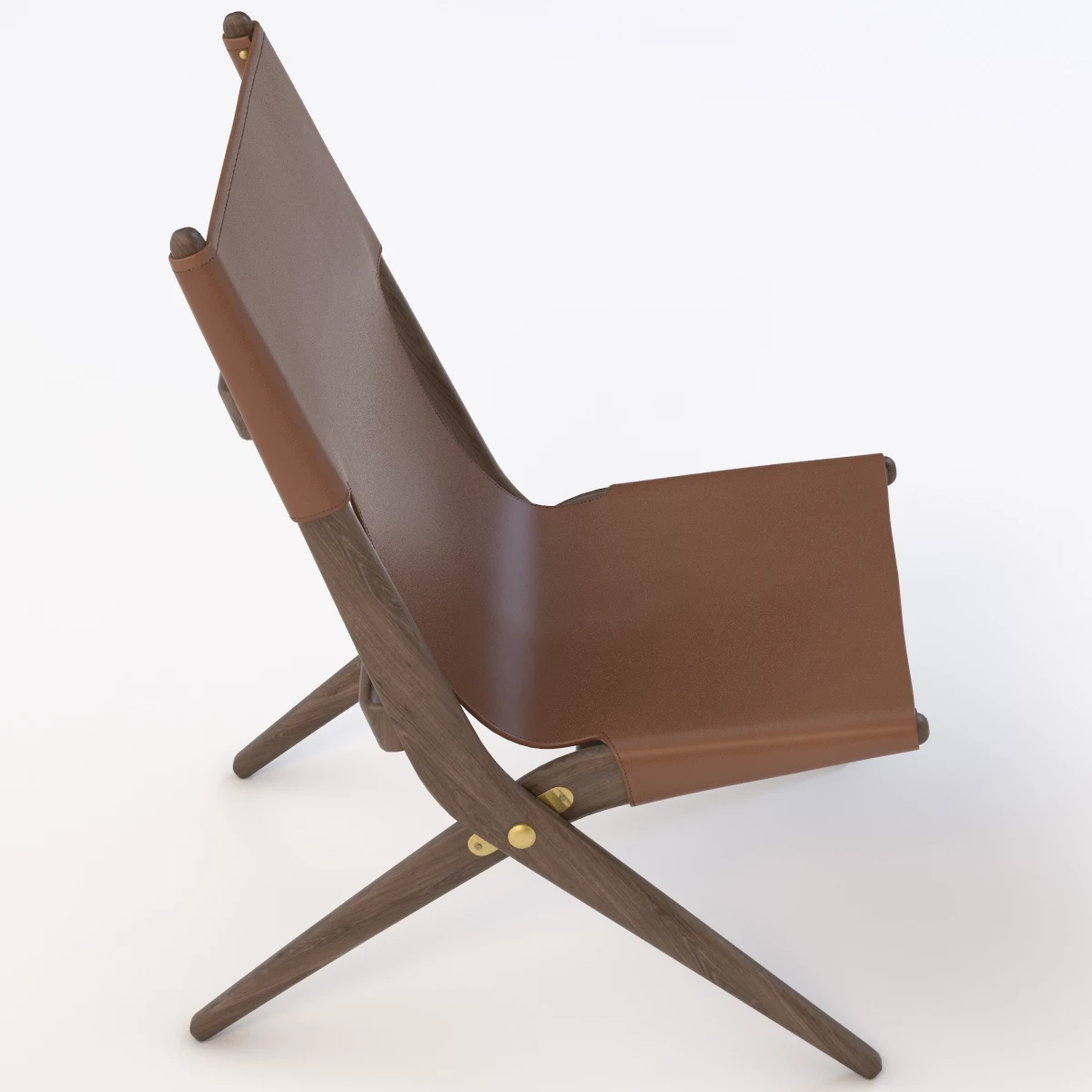 Mogens Lassen Saxe Lounge Chair 3D Model_03