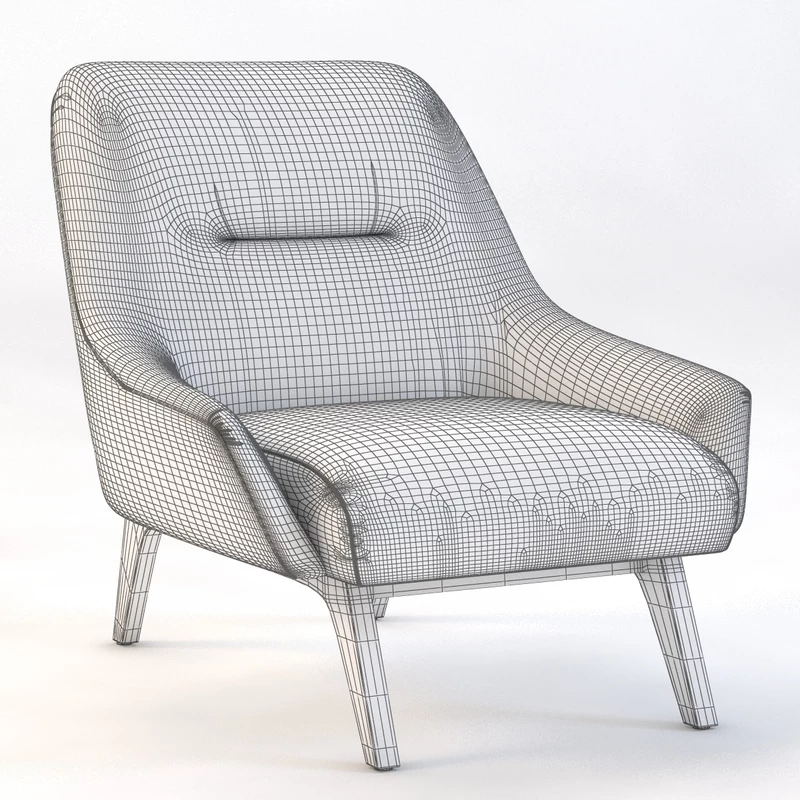 Nate Armchair 3D Model_09