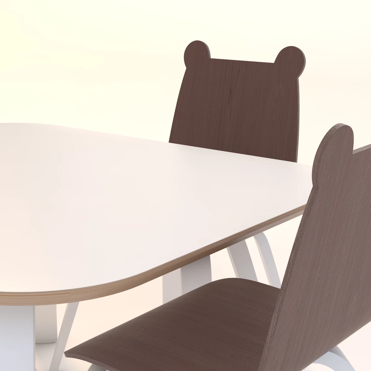 Oeuf Play Table And Chairs 3D Model_05