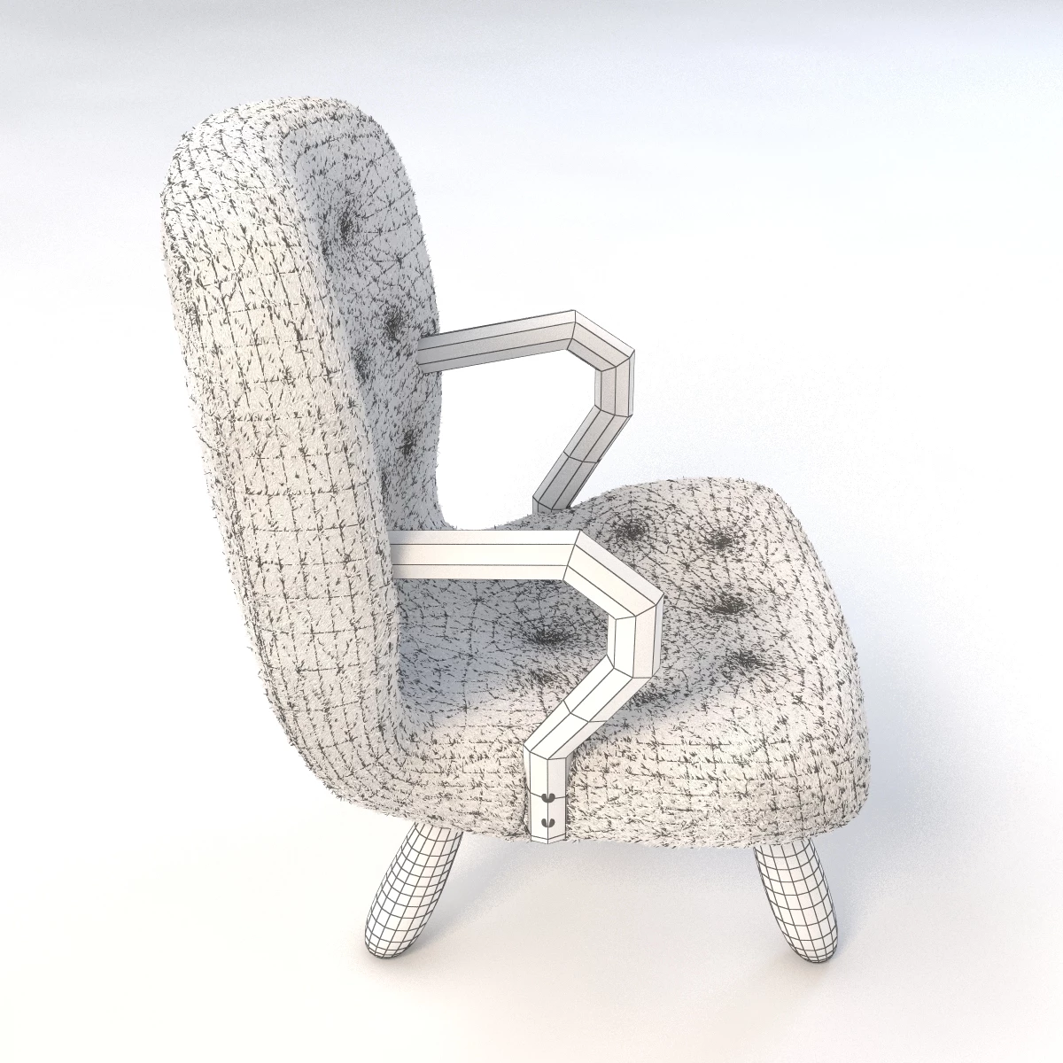 Philip Arctander Chair 3D Model_010