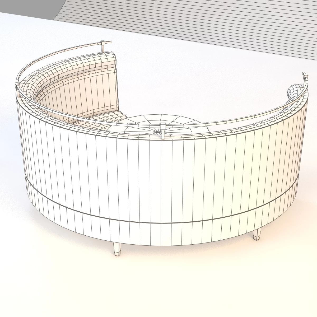 Round Banquette 3D Model_011