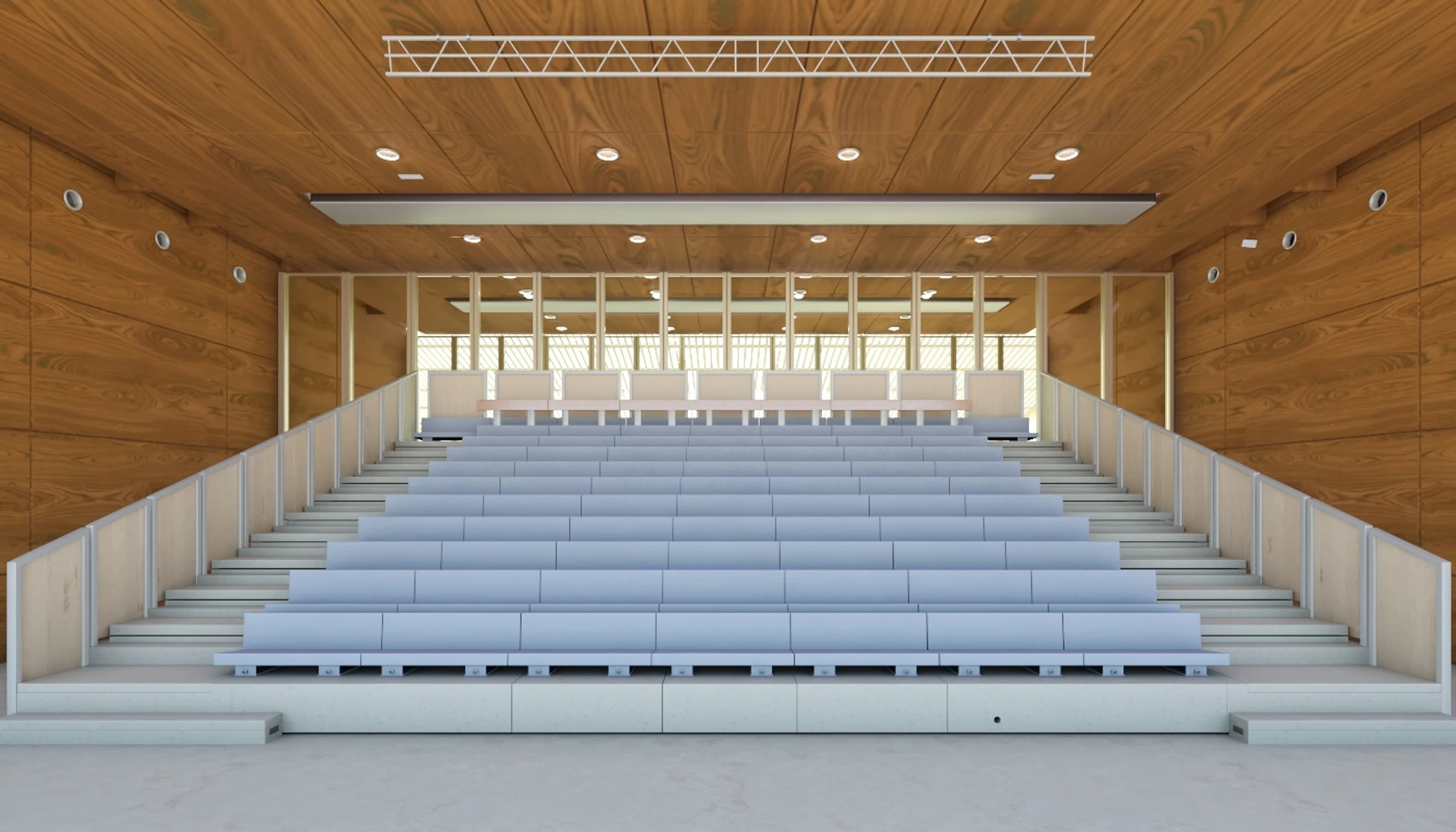 Truffaut Multi-Purpose Hall Theater Interior Scene 3D Model_01