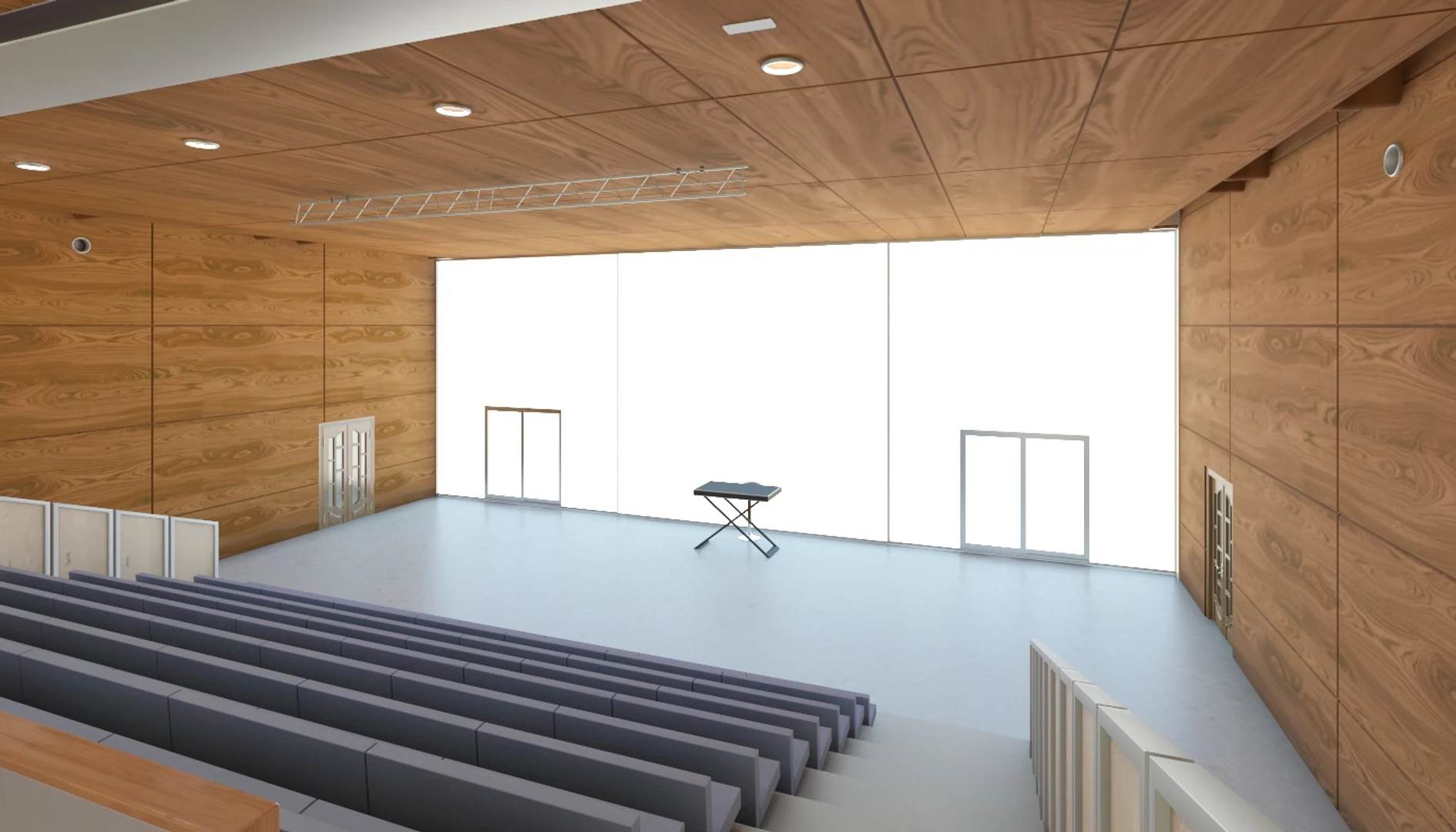 Truffaut Multi-Purpose Hall Theater Interior Scene 3D Model_06