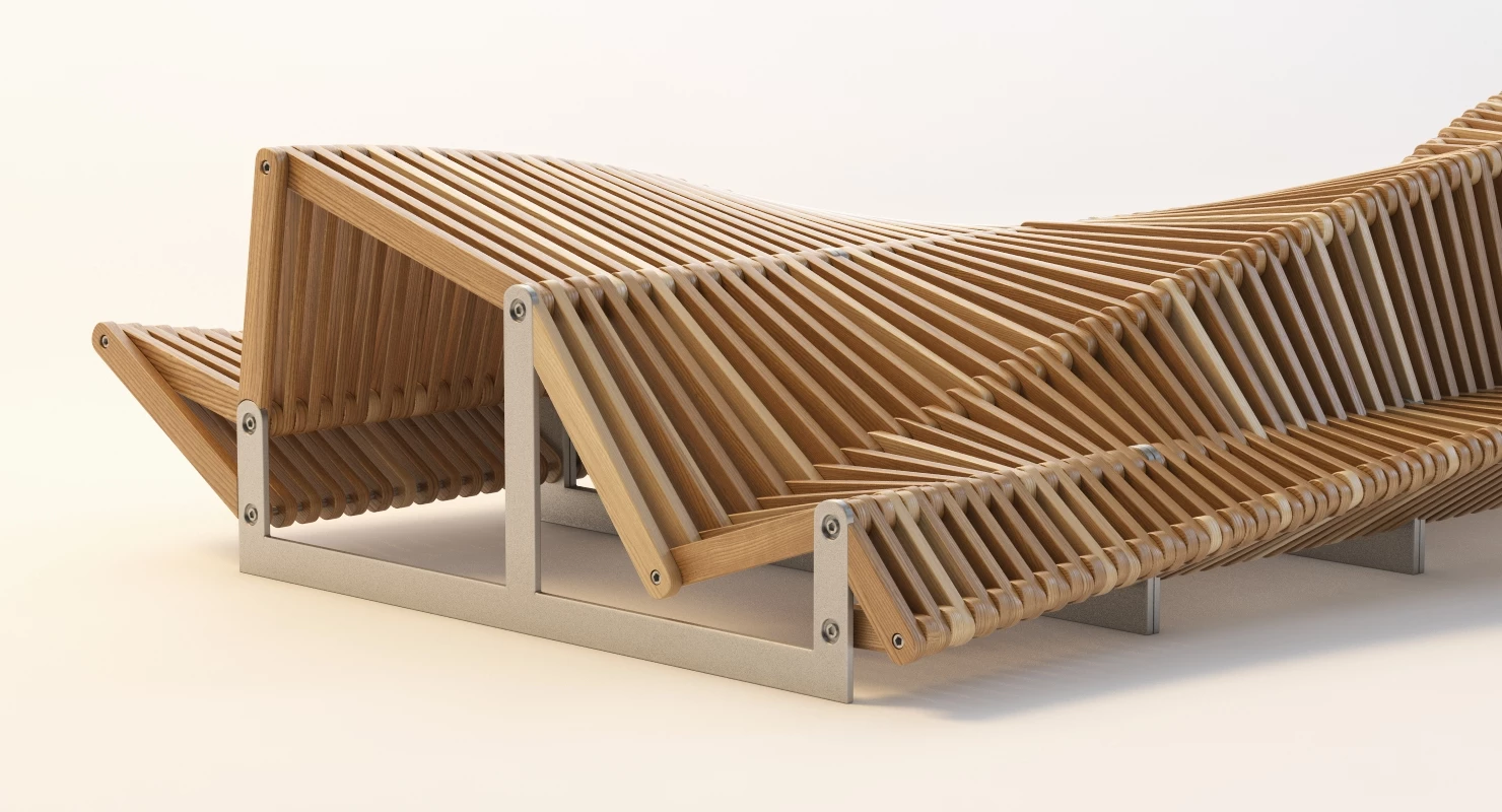 Uiliuili Bench 3D Model_04