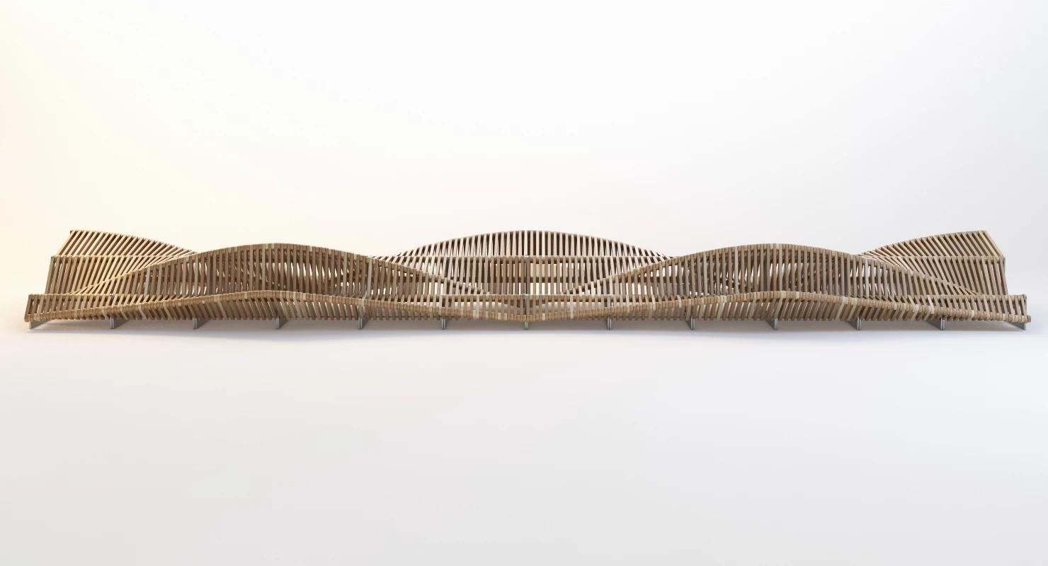 Uiliuili Bench 3D Model_010