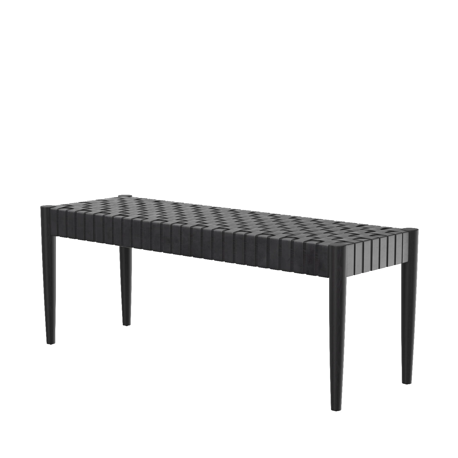 Amalia Leather Weave Bench BCH1001D 3D Model_01