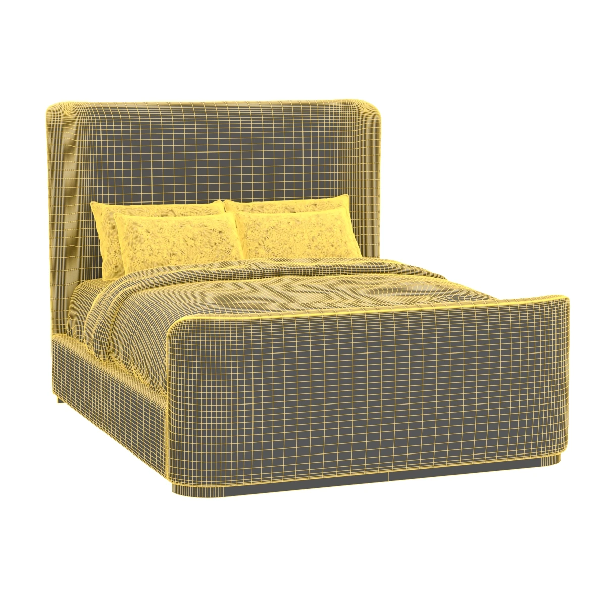 Avery Queen Bed 3D Model_07