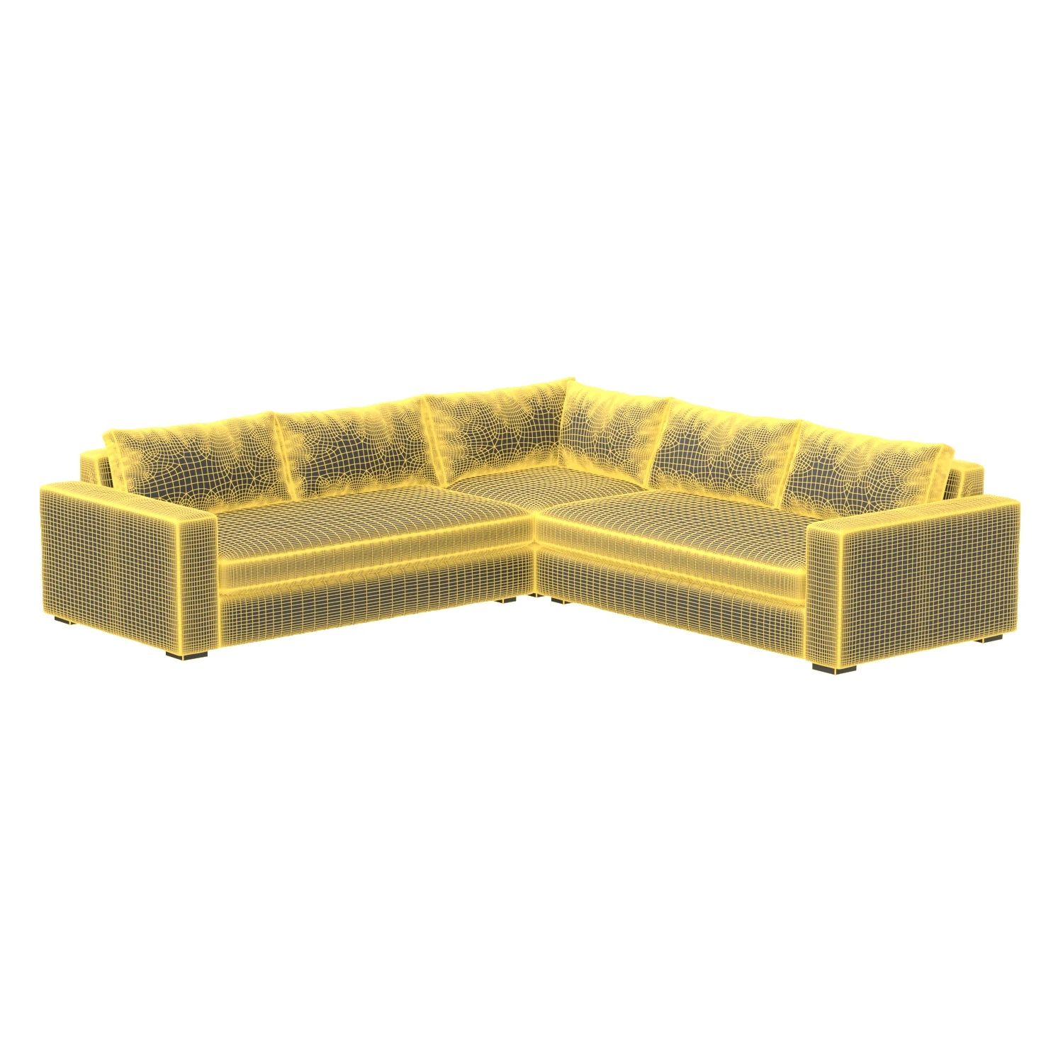 Boone 3-Piece Sectional in Various Sizes 3D Model_07