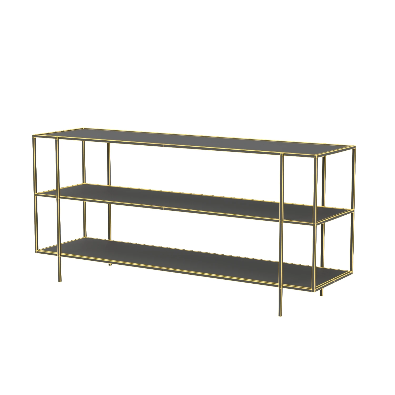 Byron Metal and Glass Media Console 3D Model_07