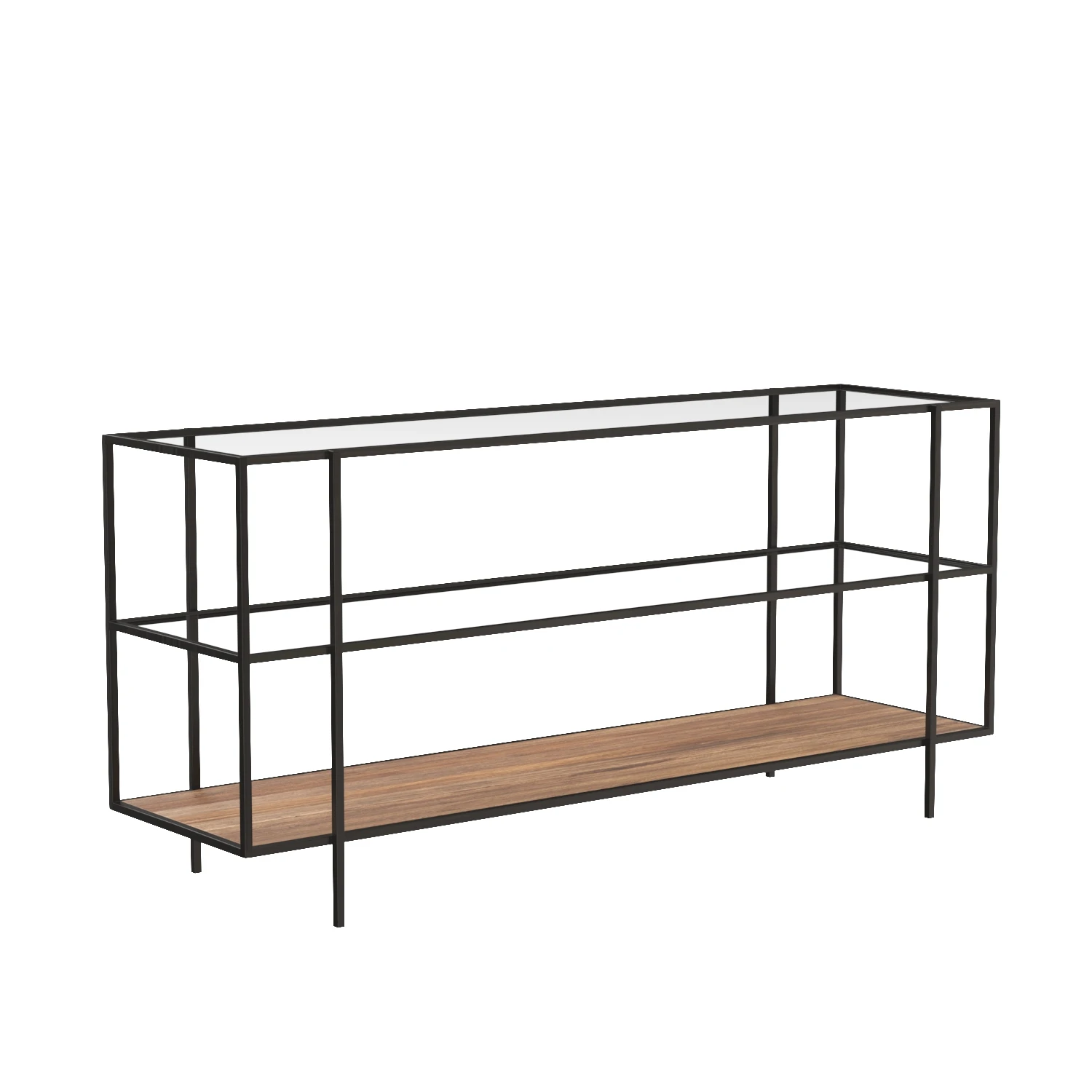 Byron Metal and Glass Media Console 3D Model_06